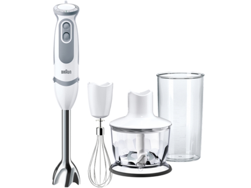 BRAUN Frullatore a immersione Braun MQ5035 con bicchiere e tritatutto 750 W bianco e grigio